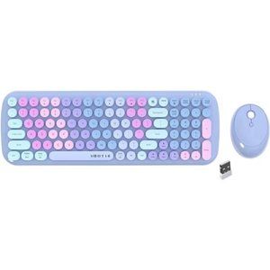 Wireless Keyboards and Mouse Combos, Colorful Gradient Rainbow Colored Retro
